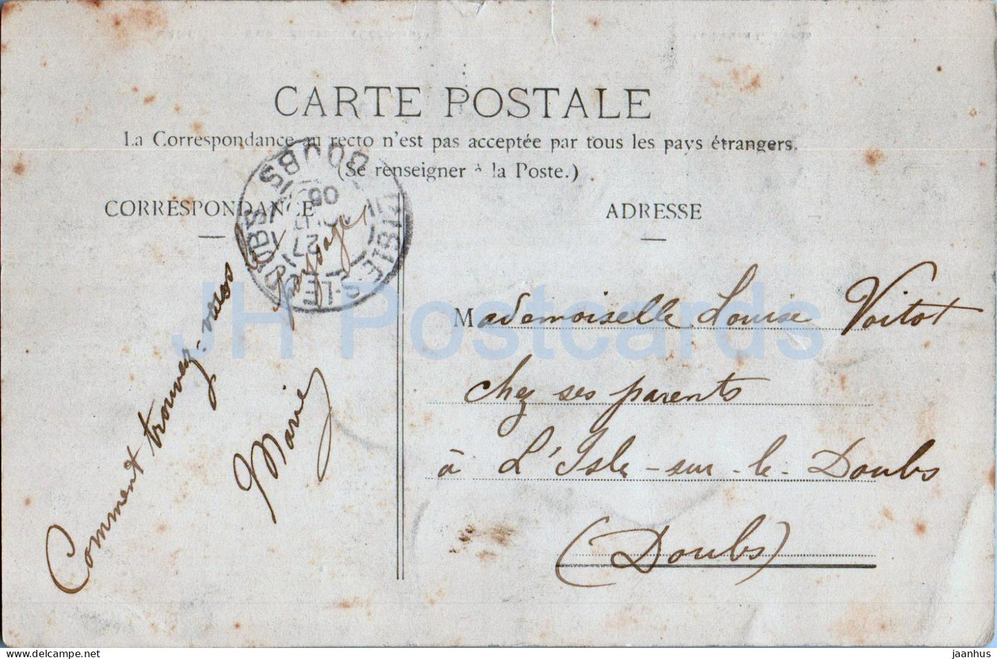 Langres - Vue Générale - Côte Est - carte postale ancienne - 1905 - France - utilisé 