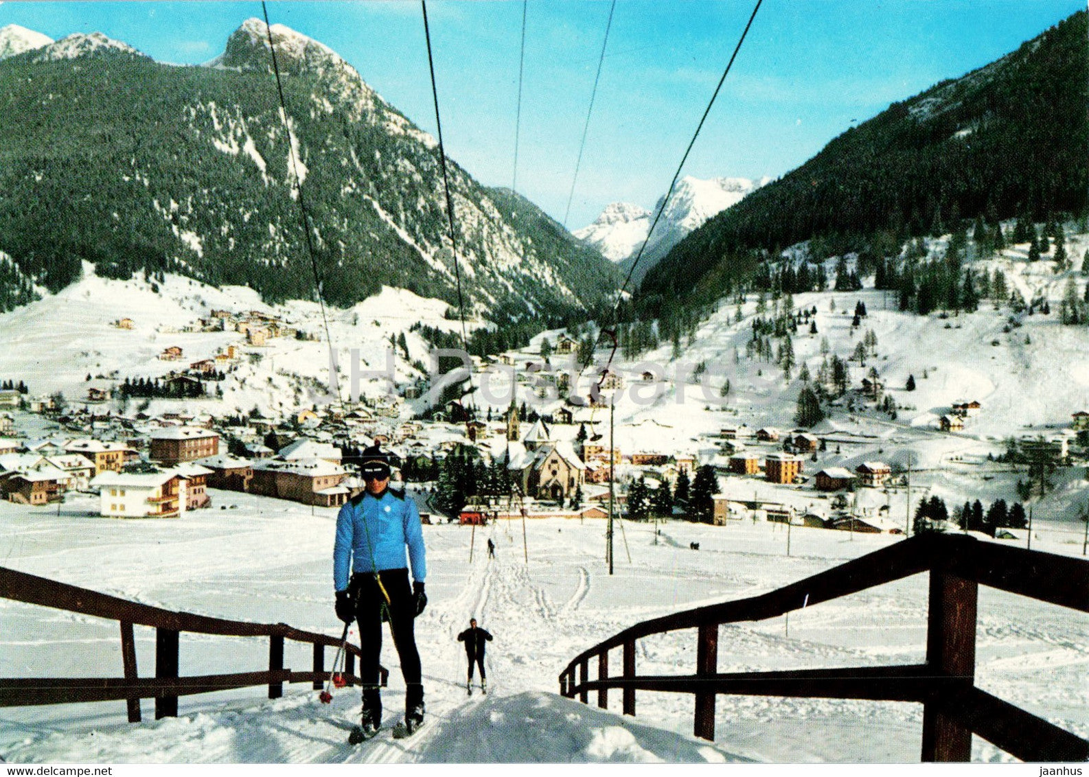 Moena invernale 1199 m - Dolomiti - Moena - skilift - alpine skiing - Italy - unused - JH Postcards