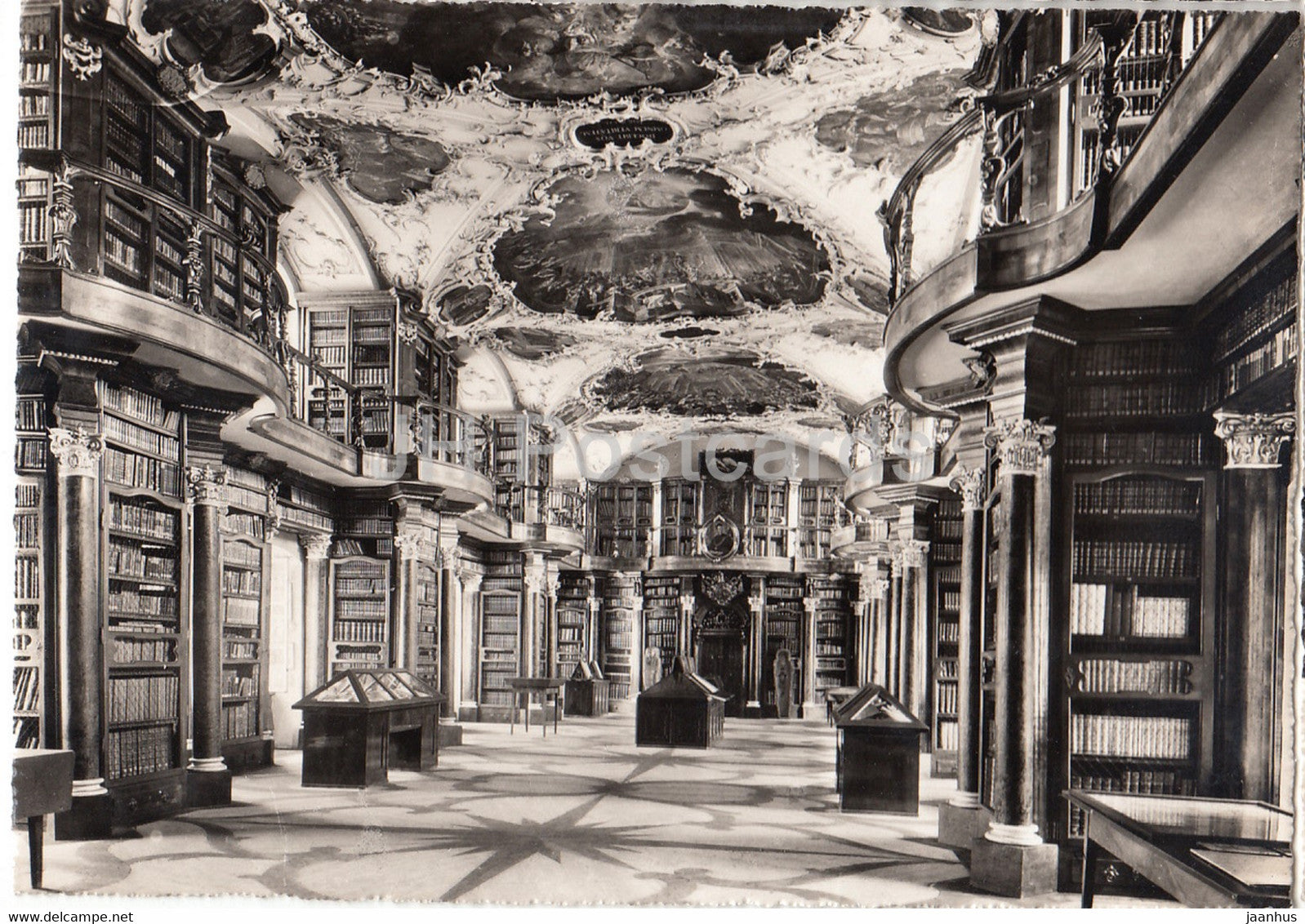 Deckengemalde - Aus der Stiftsbibliothek St Gallen - library - 21 - old postcard - Switzerland - unused - JH Postcards
