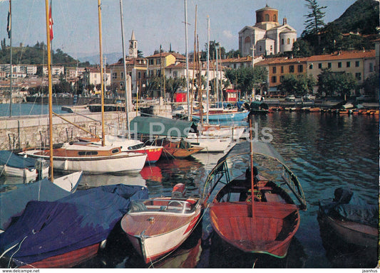 Laveno am Lago Maggiore - sailing boat - postcard on thin paper - Italy - unused - JH Postcards