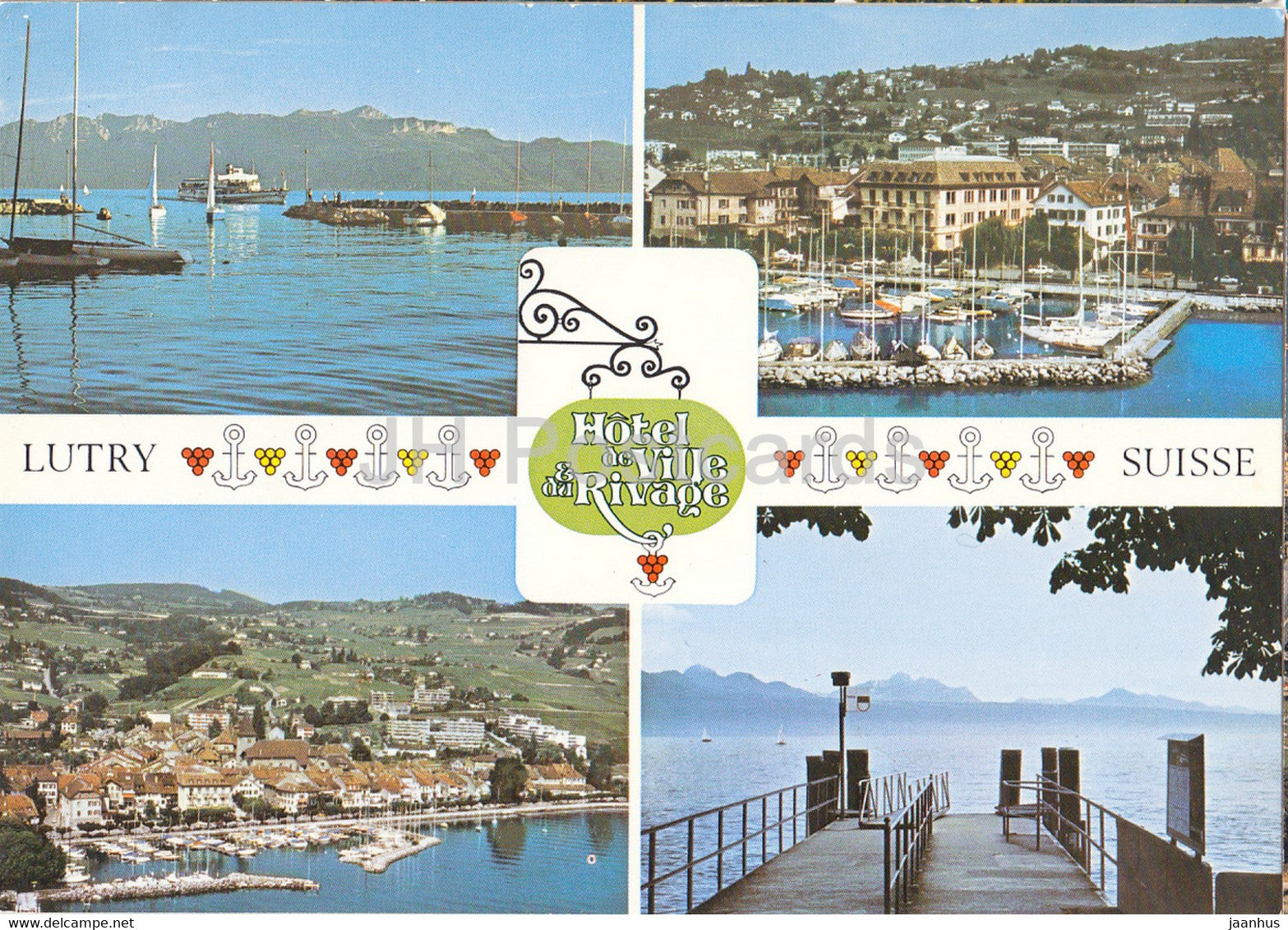 Hotel de Ville du Rivage - Lutry - multiview - 1105 - 1981 - Switzerland - used - JH Postcards