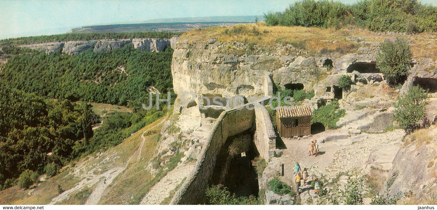 Bakhchisaray Palace Museum - View at Chufut-Kale cave town - Crimea - 1981 - Ukraine USSR - unused - JH Postcards