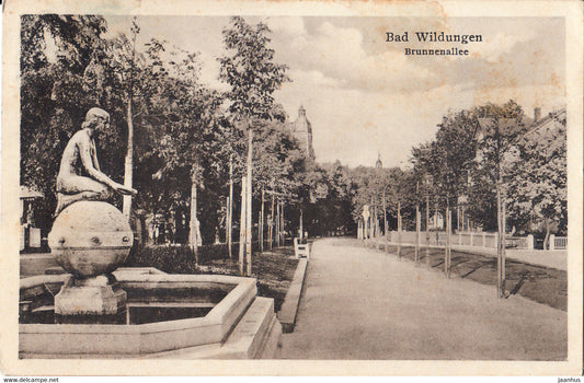 Bad Wildungen - Brunnenallee - old postcard - 1931 - Germany - used - JH Postcards