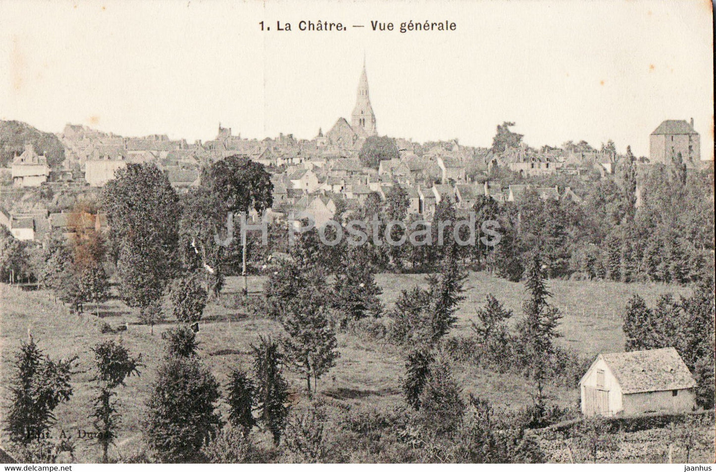 La Chatre - Vue generale - 1 - old postcard - 1908 - France - used - JH Postcards