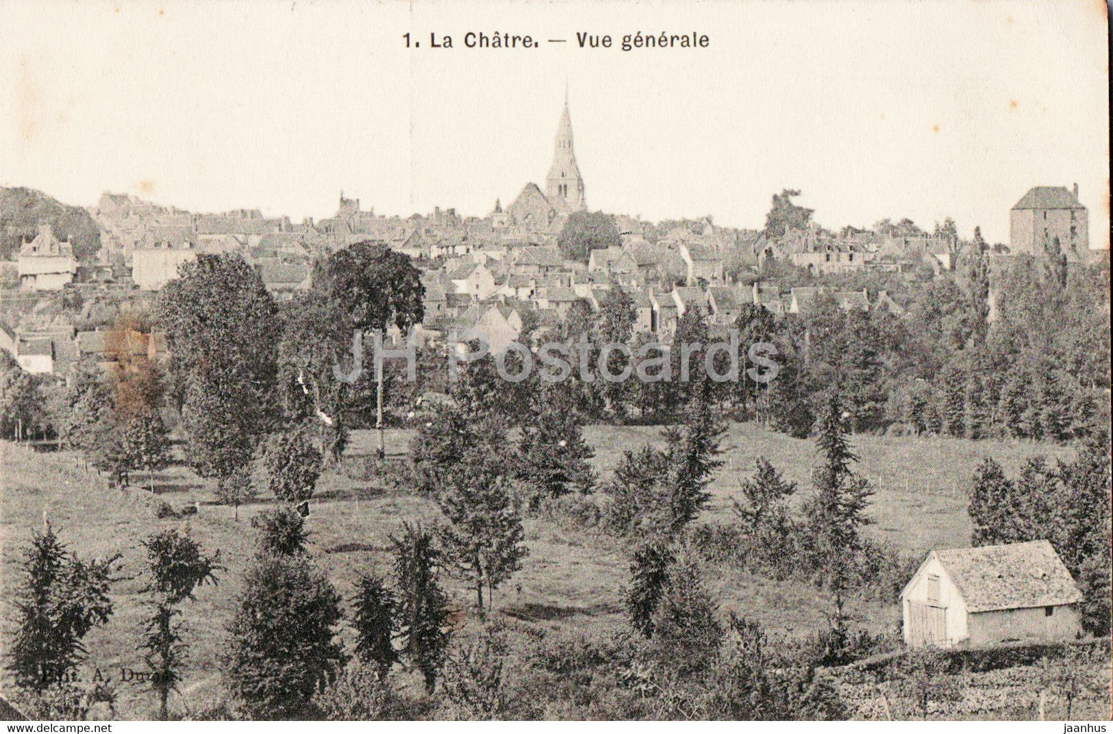 La Chatre - Vue generale - 1 - old postcard - 1908 - France - used - JH Postcards