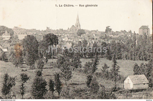 La Chatre - Vue generale - 1 - old postcard - 1908 - France - used - JH Postcards