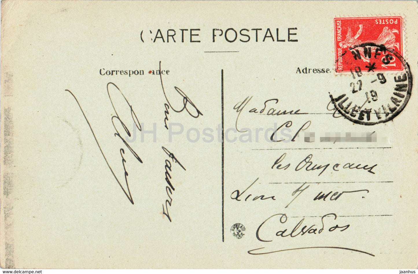 Rennes - Vue Générale prise du Thabor - 7 - carte postale ancienne - 1919 - France - occasion