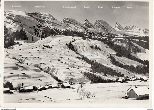 Churfristen mit Iltios Skiabfahrten - Obertoggenburg - Switzerland - unused - JH Postcards