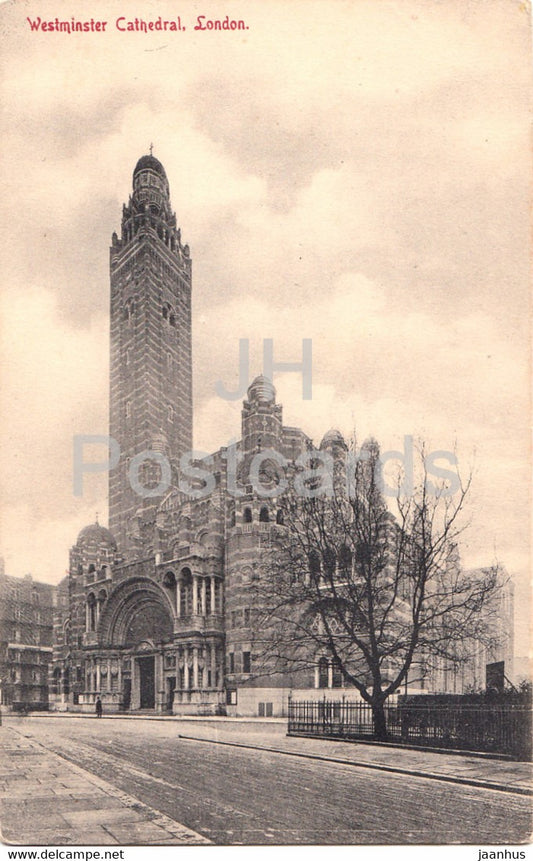 London - Westminster Cathedral - old postcard - England - United Kingdom - unused - JH Postcards