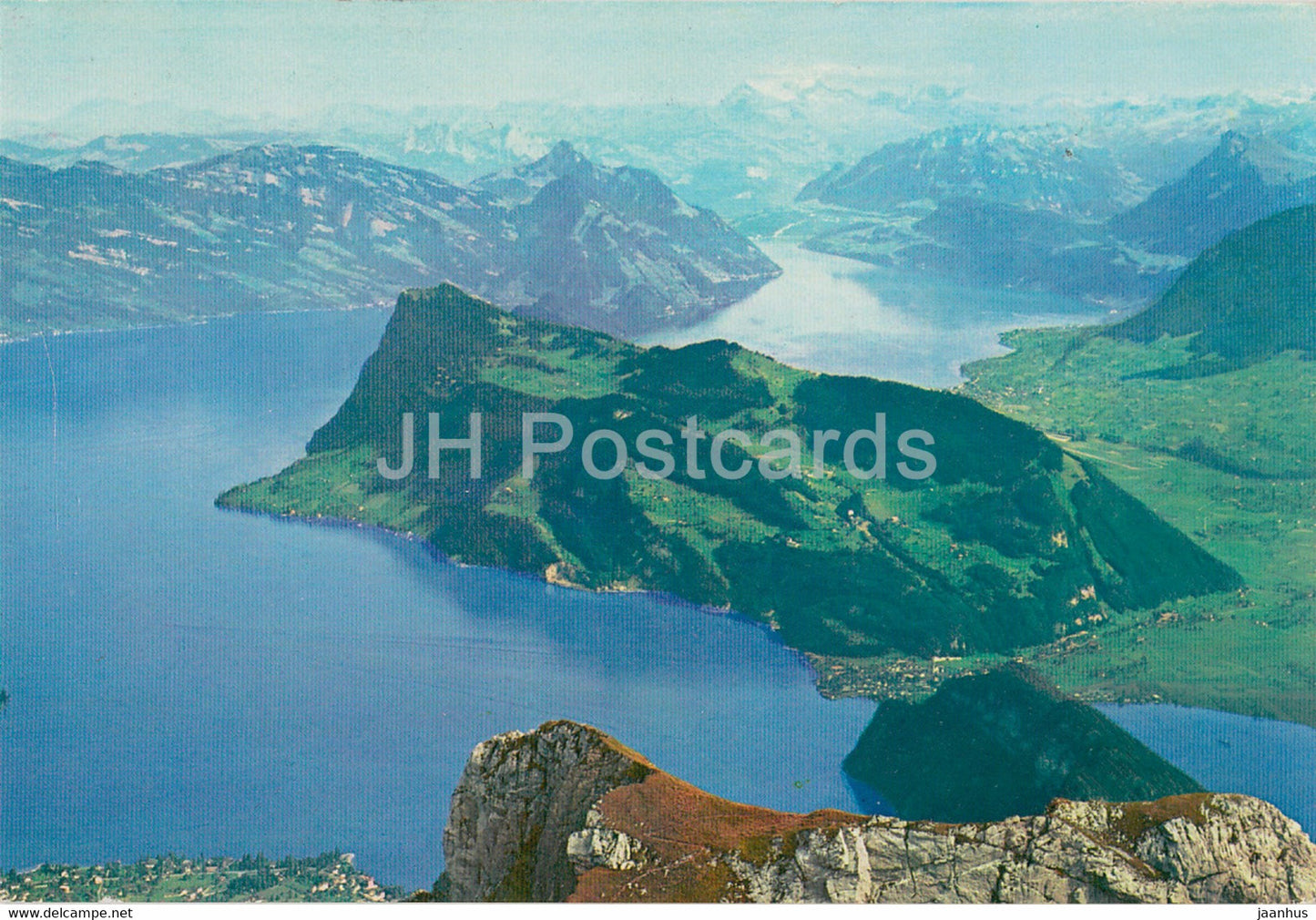 Pilatus - Blick auf Burgenstock und Vierwaldstatter See - 1965 - Switzerland - used - JH Postcards
