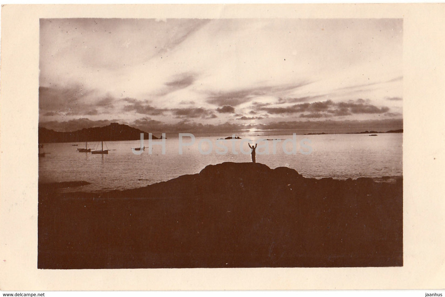 Penvern - Coucher de Soleil - old postcard - France - unused - JH Postcards