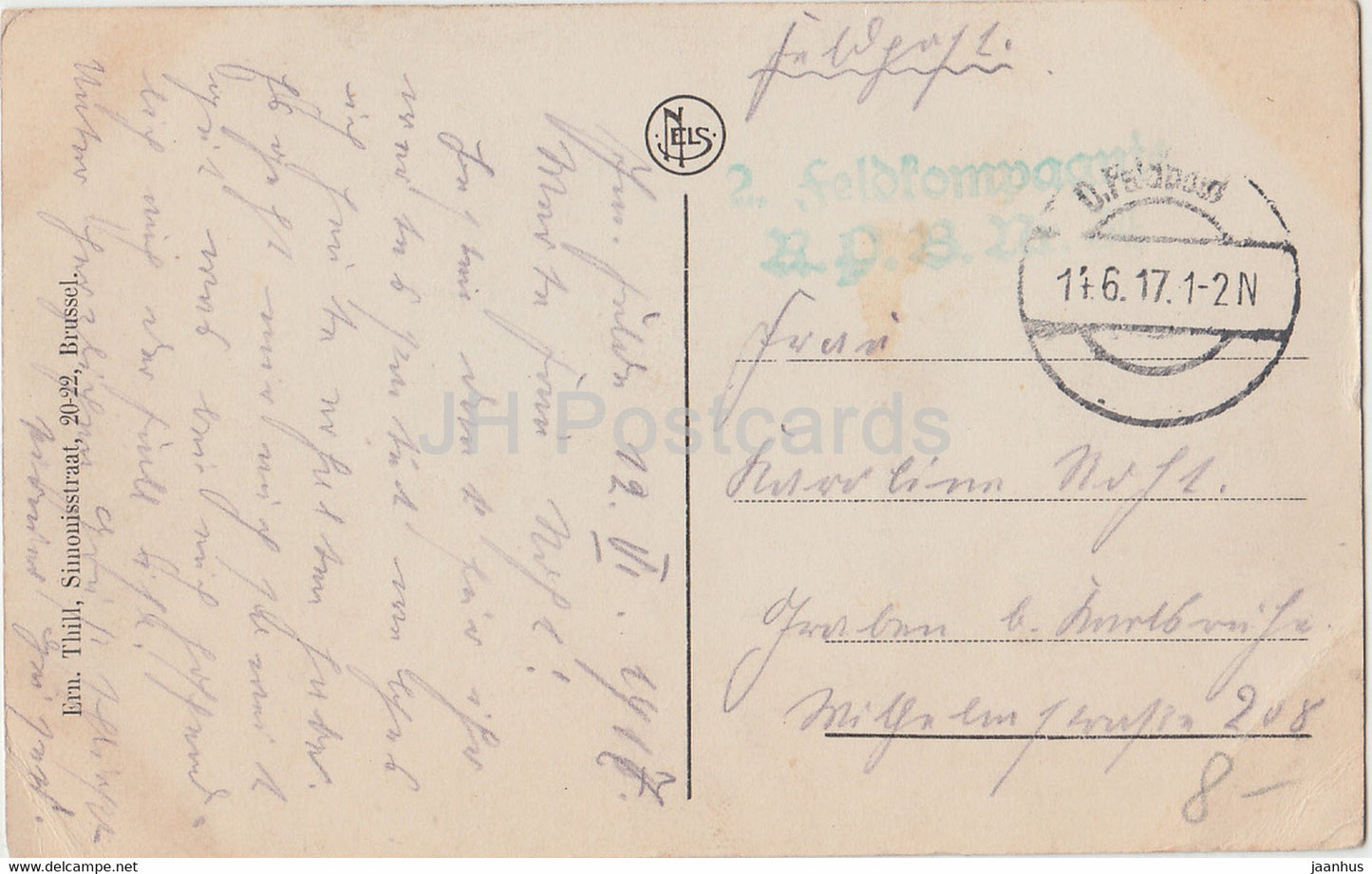 Heyst - Heist - Gedeelte van den Dijk - Feldpost - alte Postkarte - 1917 - Belgien - gebraucht