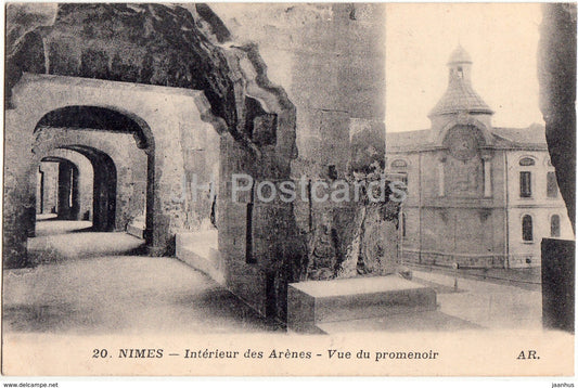 Nimes - Interieur des Arenes - Vue du promenoir - 20 - 1915 - old postcard - France - used - JH Postcards