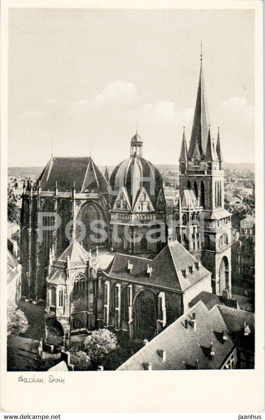 Aachen - Dom - cathedral - old postcard - 1951 - Germany - used - JH Postcards