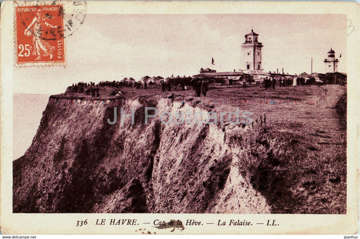 Le Havre - Cap de la Heve - La Falaise - 336 - old postcard - France - used - JH Postcards