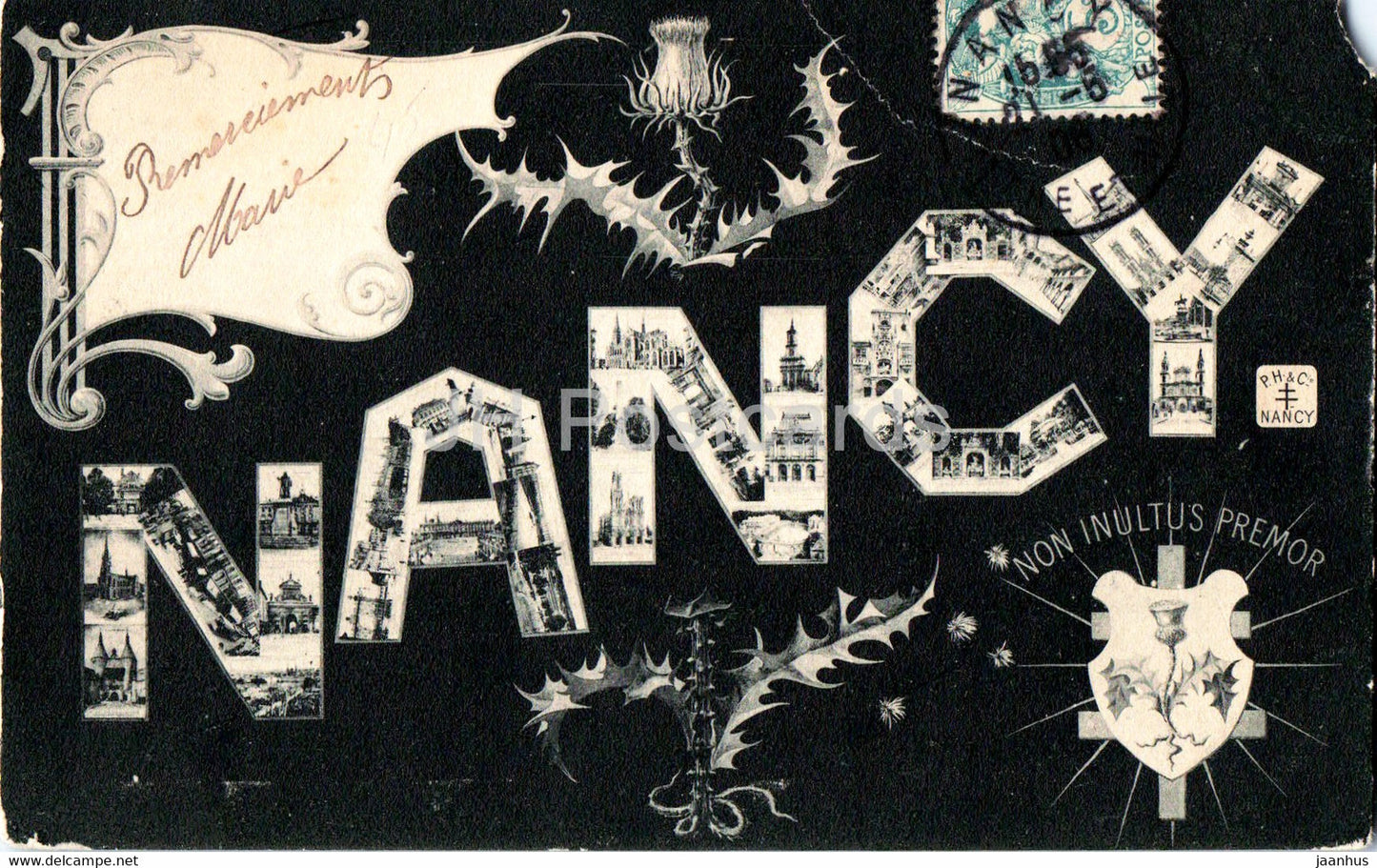 Nancy - Non Inultus Premor - old postcard - France - used - JH Postcards