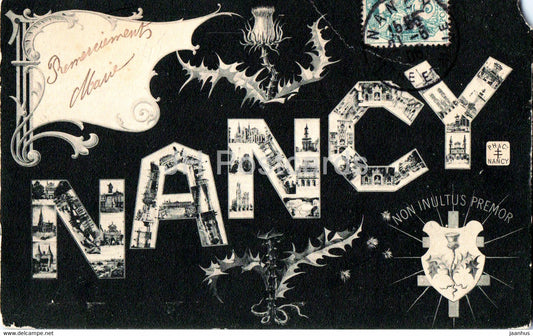 Nancy - Non Inultus Premor - old postcard - France - used - JH Postcards