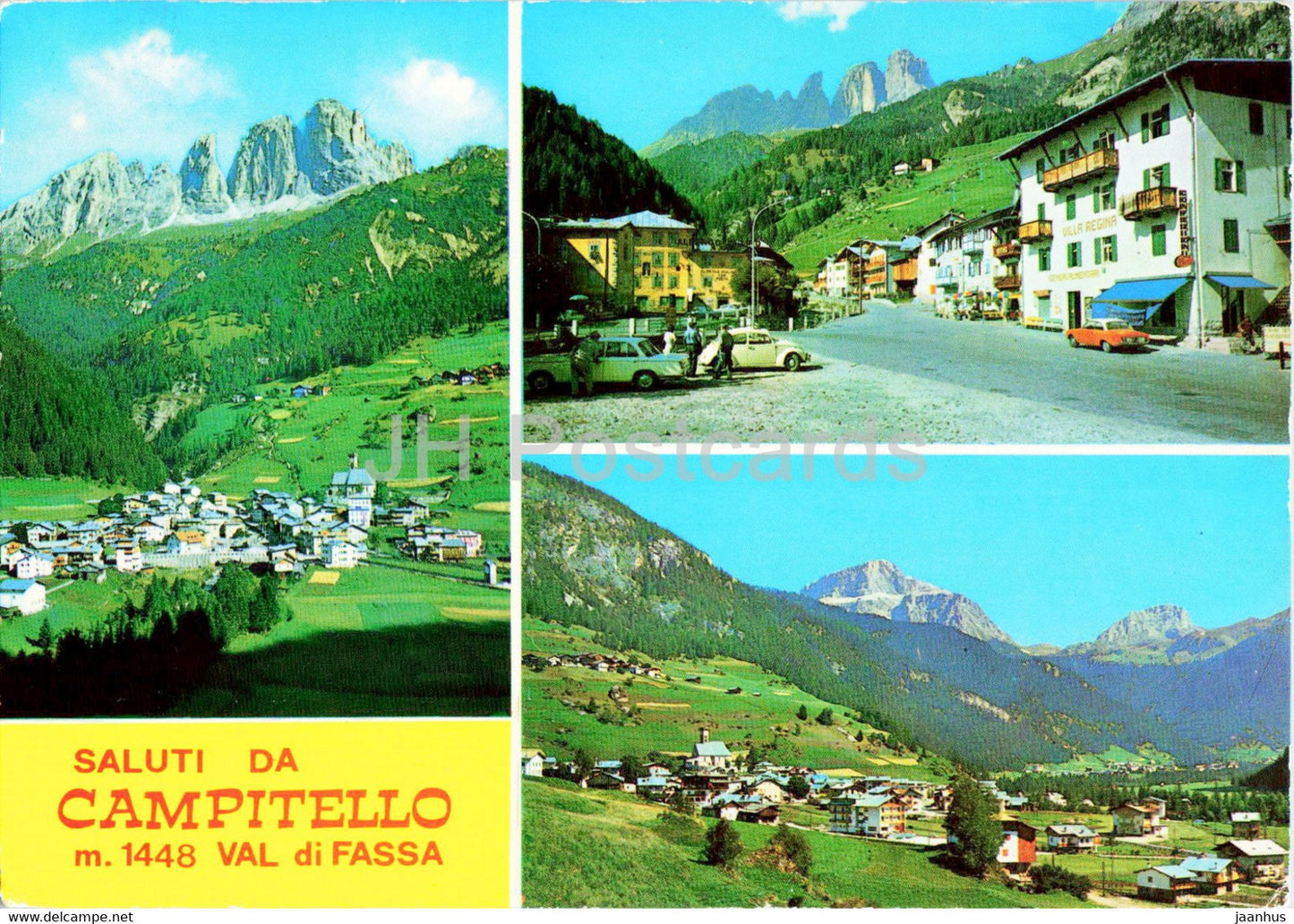 Saluti da Campitello Val di Fassa - 1975 - Italy - used - JH Postcards