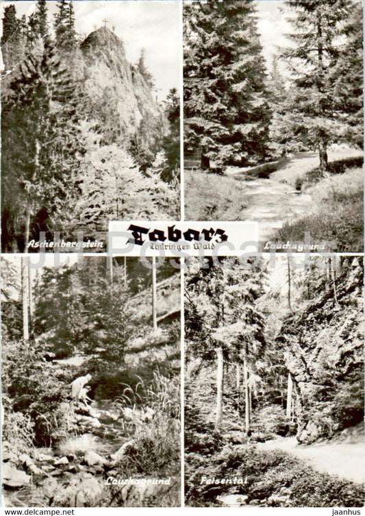 Tabarz Thuringer Wald - Aschenbergstein - Lauchagrund - Felsental - Germany DDR - used - JH Postcards