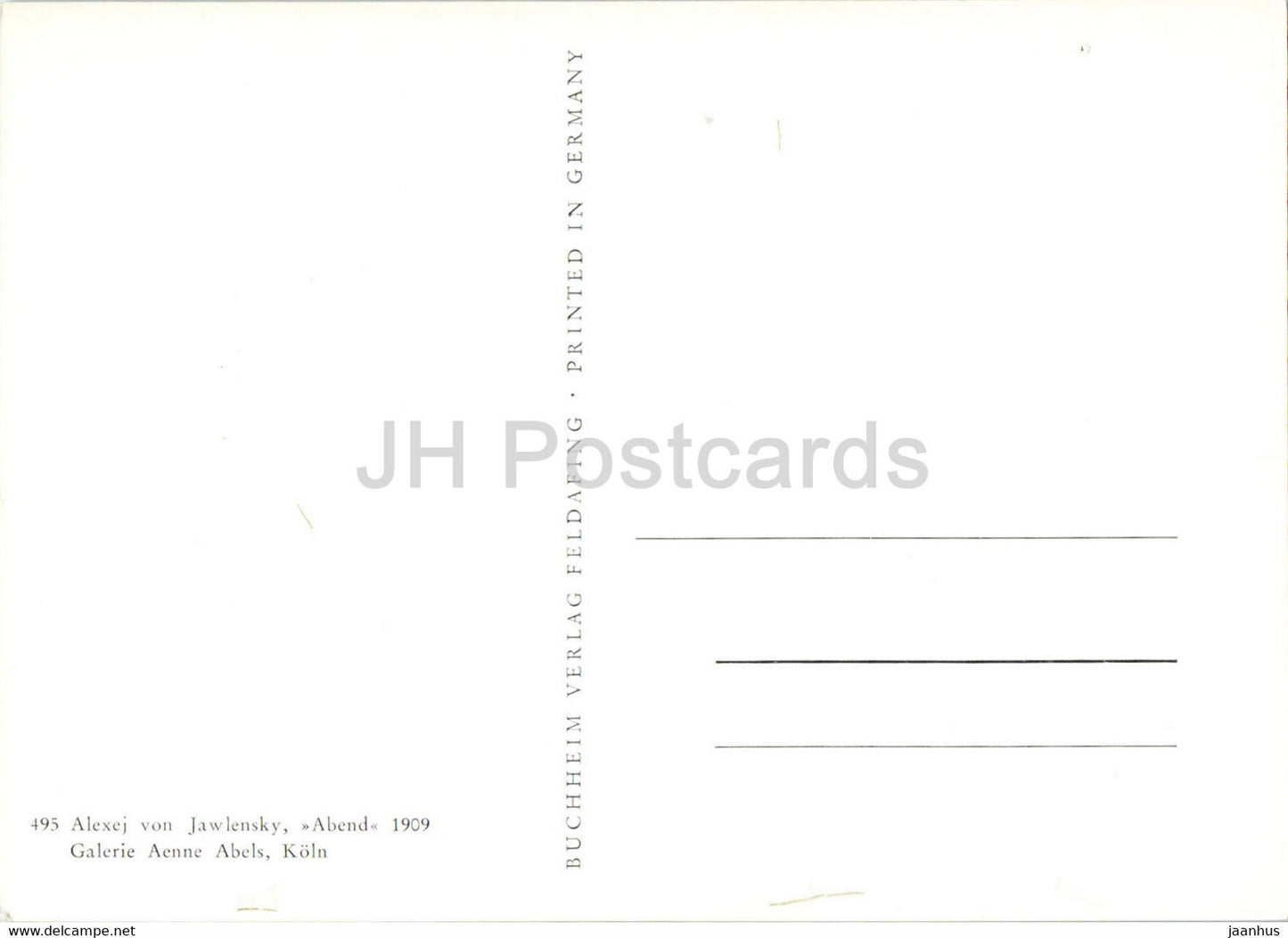 Gemälde von Alexej von Jawlensky – Abend – Abend – Russische Kunst – 1986 – Deutschland – unbenutzt