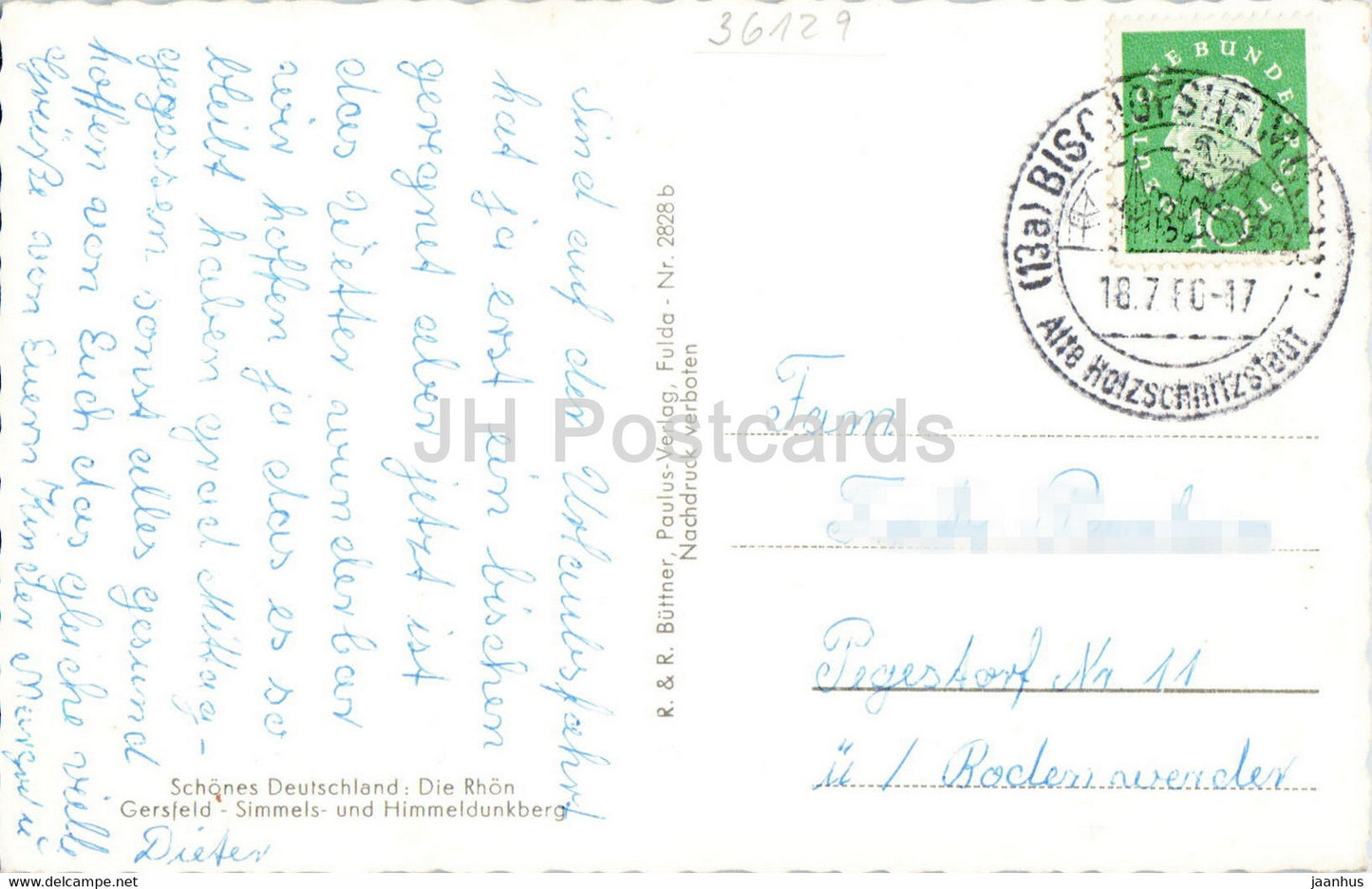 Die Rhon Gersfeld - Simmels und Himmeldunkberg - 1960 - Germany - used