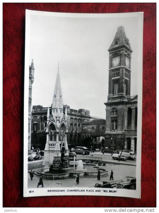 Birmingham - Chamberlain Place & Big Brum - England - United Kingdom - unused - JH Postcards