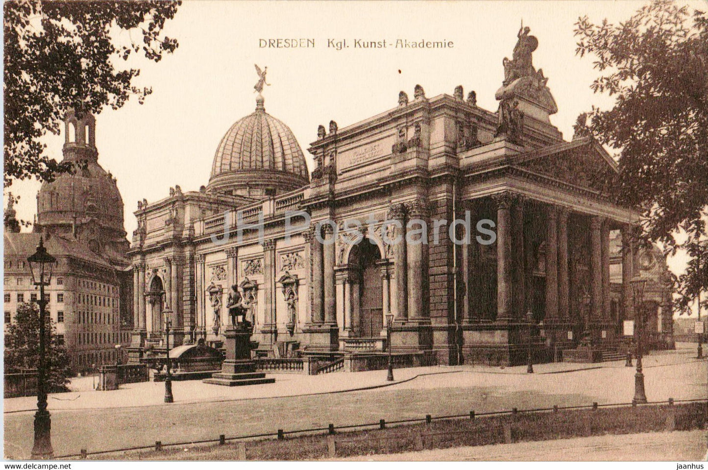Dresden - Kgl Kunst Akademie - 9132 - old postcard - Germany - unused - JH Postcards