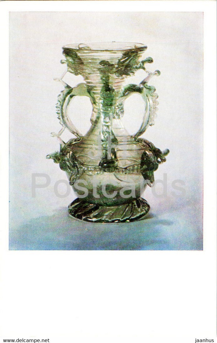 Four handled vase - 1 - Spanish Glass in Hermitage - Spanish art - 1970 - Russia USSR - unused - JH Postcards