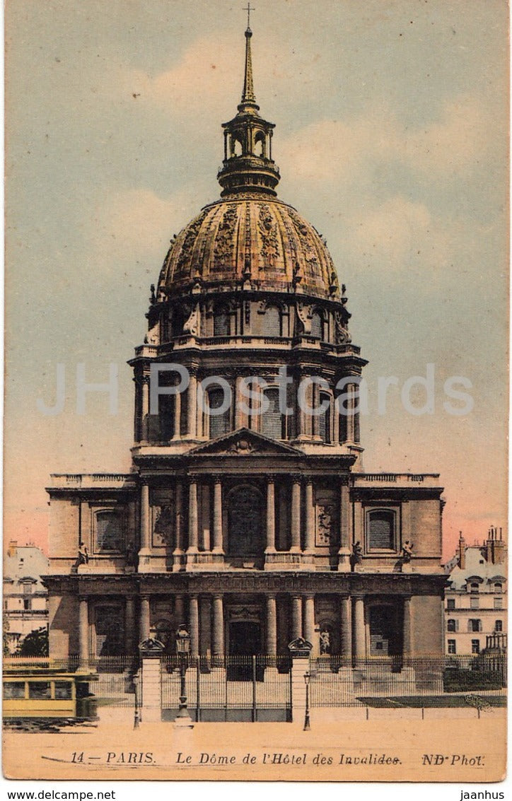 Paris - Le Dome de l'Hotel des Invalides - 14 - old postcard - France - unused - JH Postcards