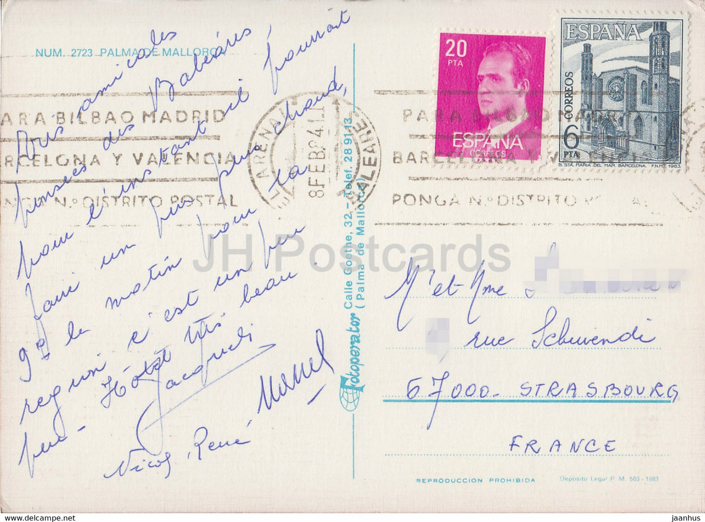 Palma de Mallorca - sailing ship - 2723 - 1984 - Spain - used