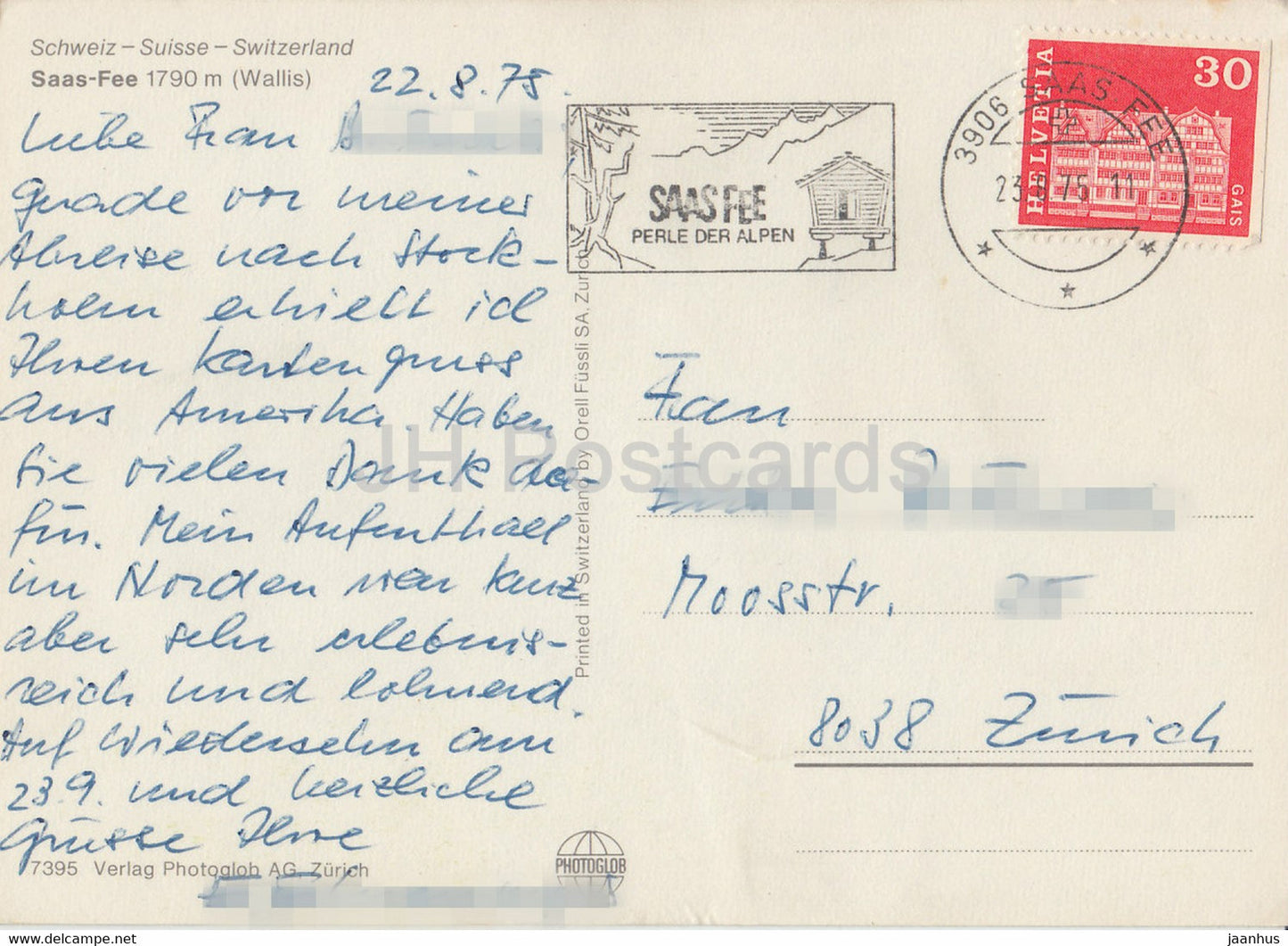 Saas Fee 1790 m - Valais - téléphérique - multiview - 1975 - Suisse - occasion