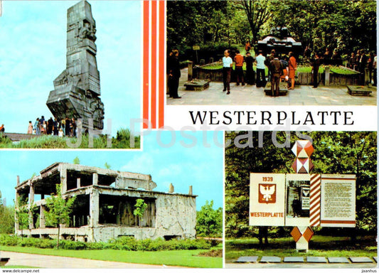 Gdansk - Westerplatte - pomnik Bohaterov - Monument to Heroes 1939-1945 - war - multiview - Poland - unused - JH Postcards