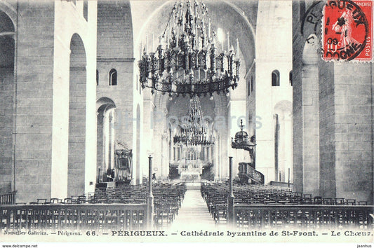 Perigueux - Cathedrale byzantine de St Front - Le Choeur - cathedral - 66 - old postcard - 1908 - France - used - JH Postcards