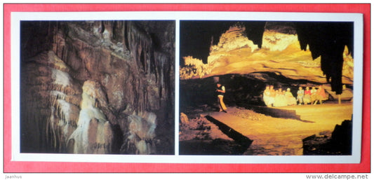 Belaya cave - speleotherapy session - stalactite - Caves of ancient Colchis - Kutaisi - 1988 - USSR Georgia - unused - JH Postcards