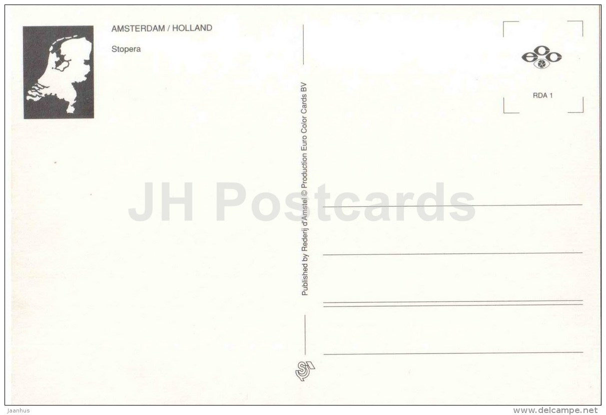 Stopera - passenger boat - Amsterdam - Netherlands - unused - JH Postcards