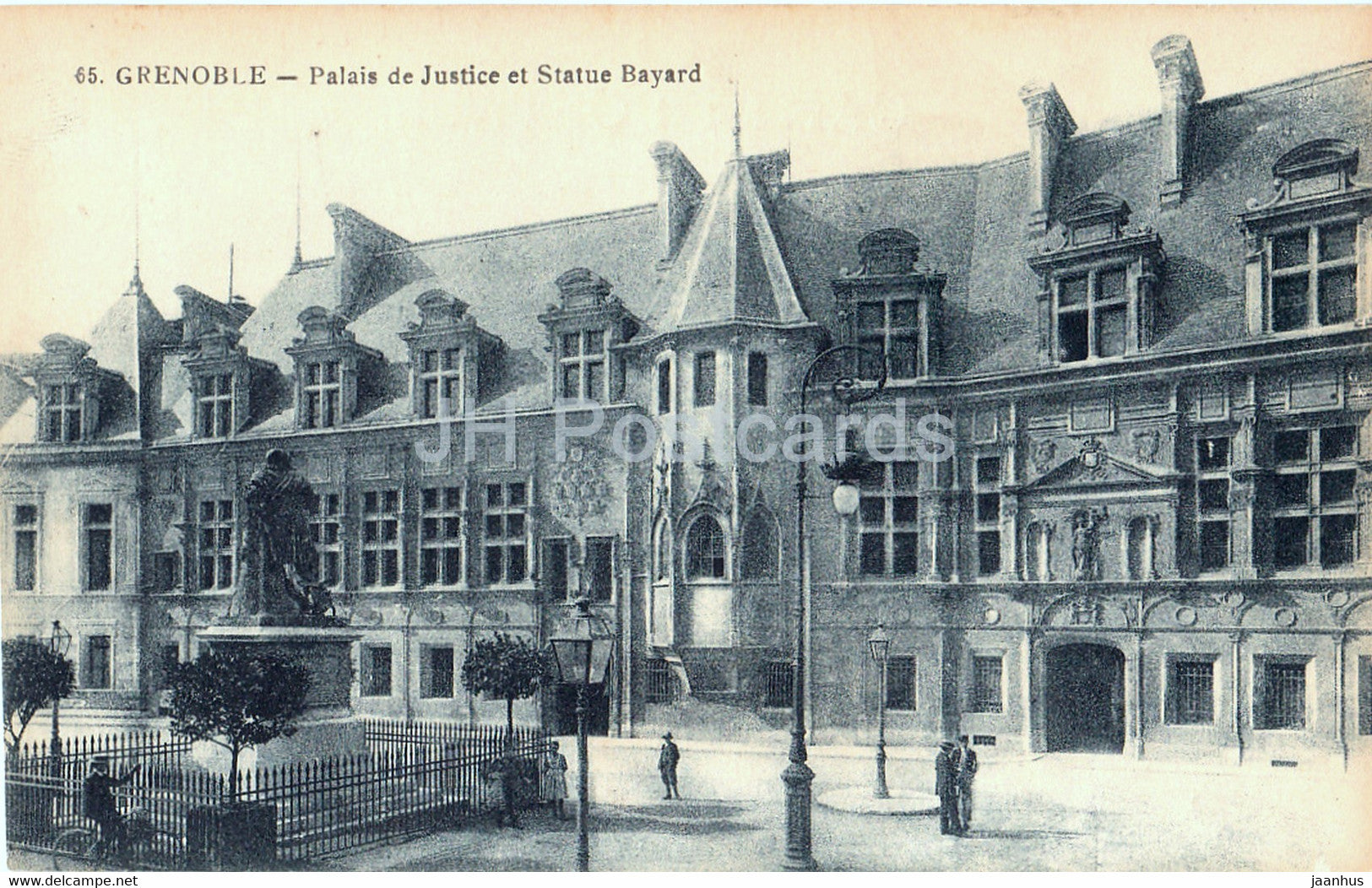 Grenoble - Palais de Justice et Statue Bayard - 65 - old postcard - 1910 - France - used - JH Postcards