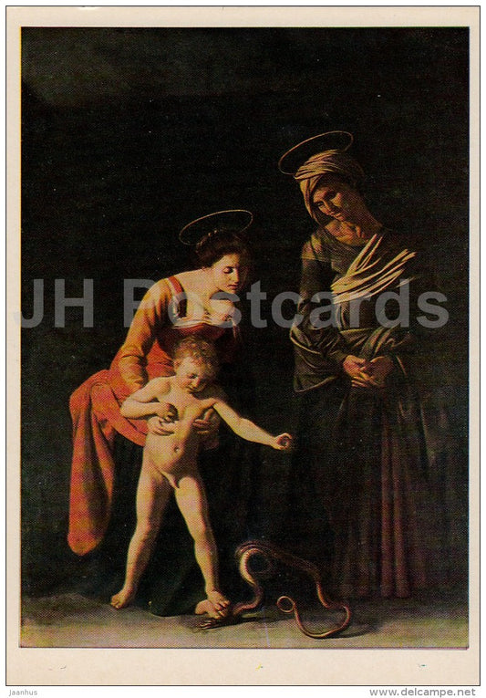 painting  by Michelangelo Merisi da Caravaggio - Madonna Palafrenieri - Italian art - 1973 - Russia USSR - unused - JH Postcards