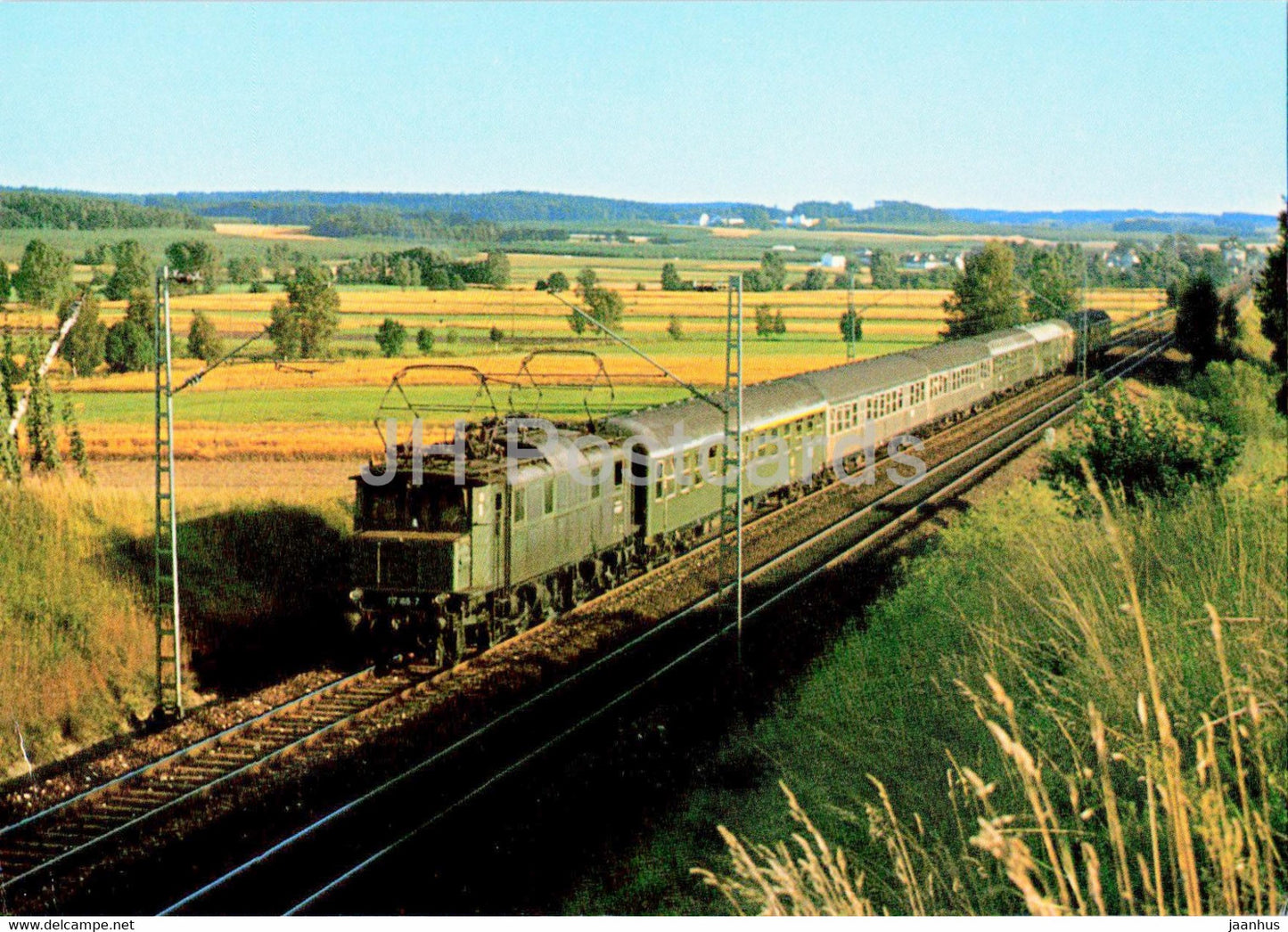 E 17105 bei Fahlenbach - Strecke Ingolstadt Munchen - train - railway - locomotive - Germany - unused - JH Postcards