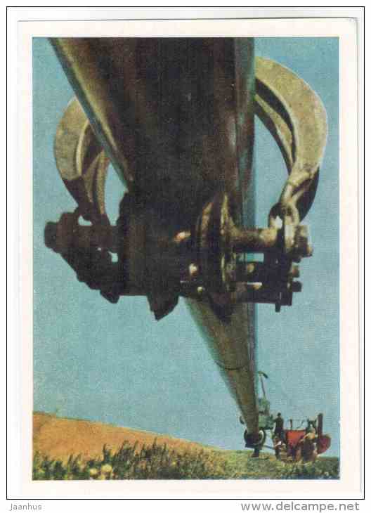 Construction of a new gas pipeline - Building the Cocmunism - 1964 - Ukraine USSR - unused - JH Postcards