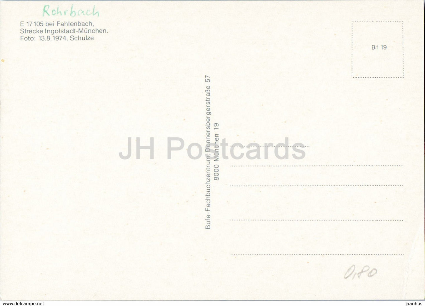 E 17105 bei Fahlenbach - Strecke Ingolstadt Munchen - train - railway - locomotive - Germany - unused