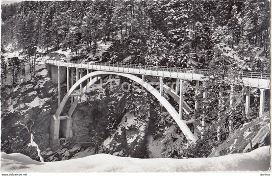 Pont de la Lienne - bridge - Switzerland - 1958 - used - JH Postcards