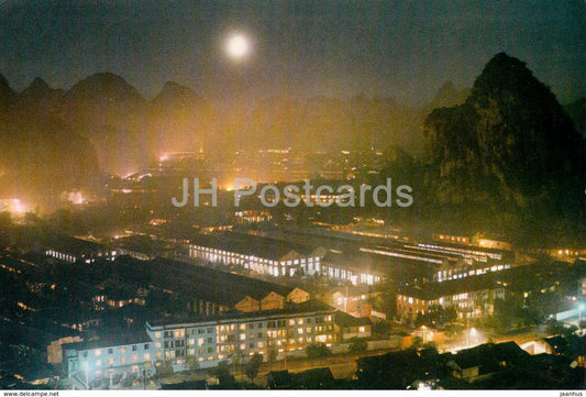 Kweilin - Guilin - Kweilin city by night - 1973 - China - unused