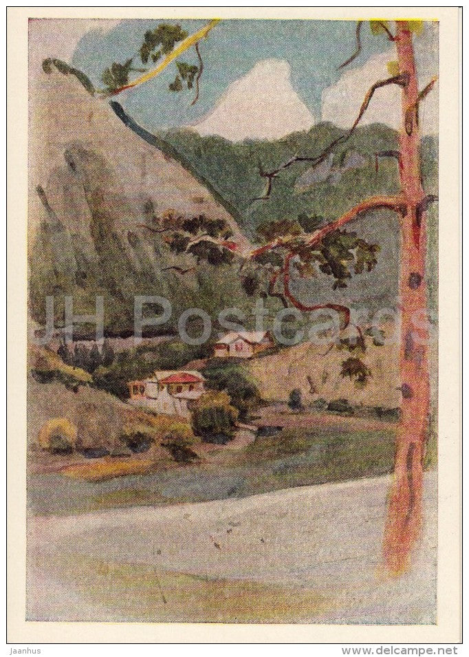 painting by V. Surikov - Borjomi - Russian art - 1966 - Russia USSR - unused - JH Postcards