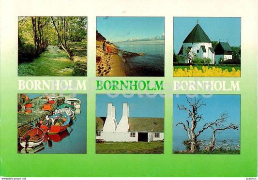 Bornholm - Solskinsoen i Ostersoen - Sunshine island in the Baltic Sea - multiview - 6216 - 1994 - Denmark - used - JH Postcards