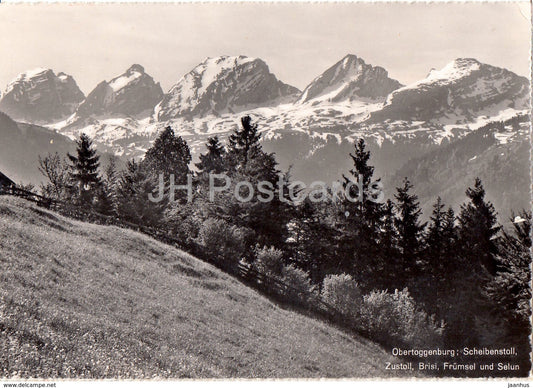 Obertoggenburg - Scheibenstoll - Zustoll - Brisi - Frumsel und Selun - 40071 - 1959 - Switzerland - used - JH Postcards