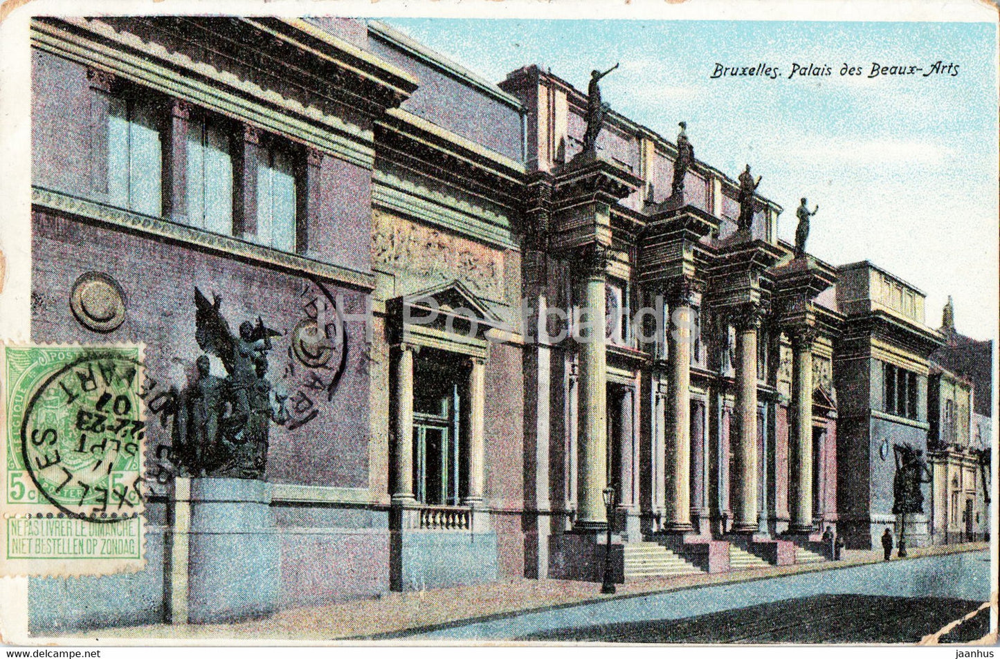 Bruxelles - Brussels - Palais des Beaux Arts - old postcard - 1907 - Belgium - used - JH Postcards