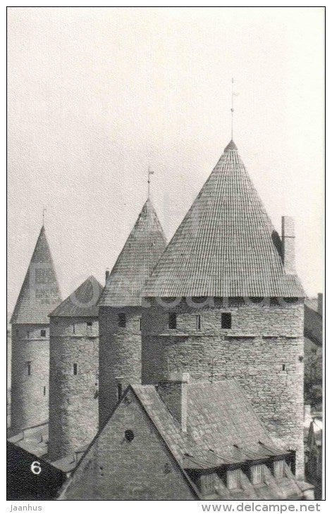 Köismäe , Plate , Eppingi and Grusbeke Towers - Old Town - Towers of Tallinn - Tallinn - 1972 - Estonia USSR - unused - JH Postcards