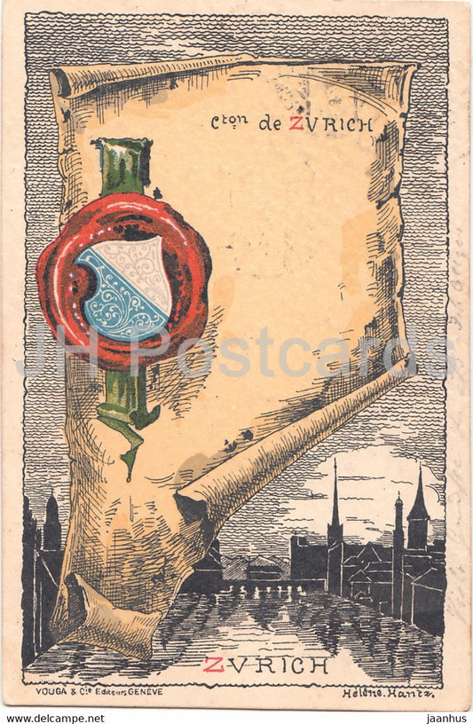 Canton de Zurich - old postcard - Helene Hantz -1902 -  Switzerland - used - JH Postcards