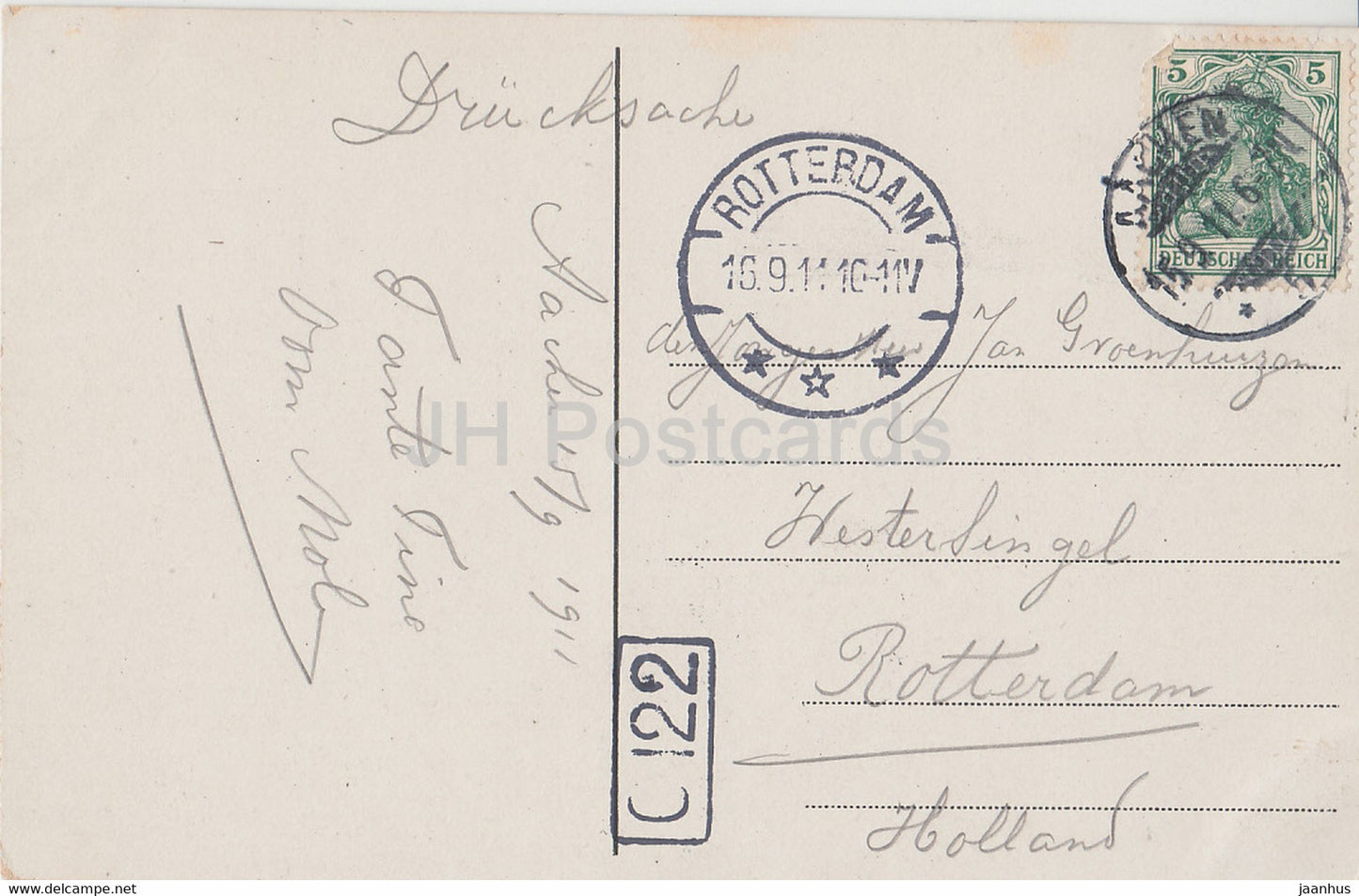 Aachen - Kronungssaal - Rathaus - old postcard - 1911 - Germany - used