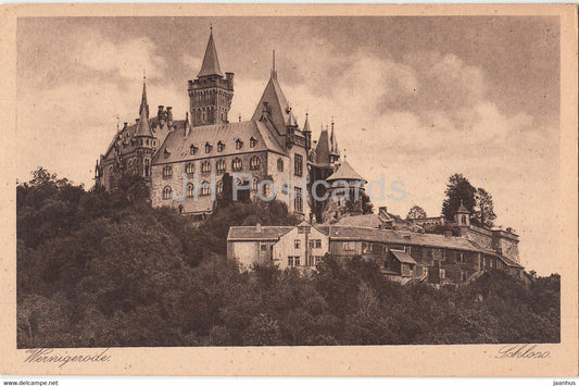 Wernigerode Schloss - castle - 5 -old postcard - 1926 - Germany - used - JH Postcards